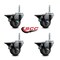 Service Caster 3 Inch Thermoplastic  Rubber Wheel Swivel 34 Inch Threaded Stem Caster Set with Brake SCC SCC-TS20S314-TPRB-PLB-34212-4 - alternate 4